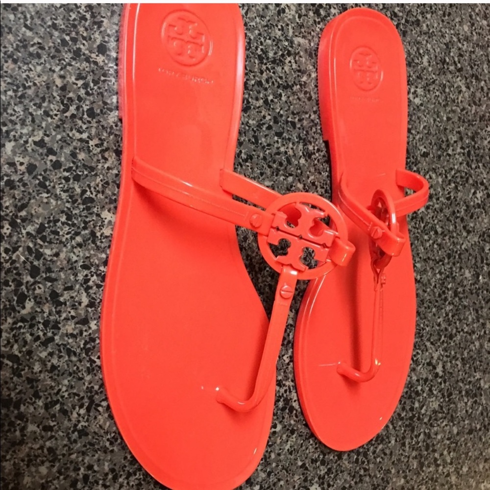 Orange jelly Tory Burch sandals